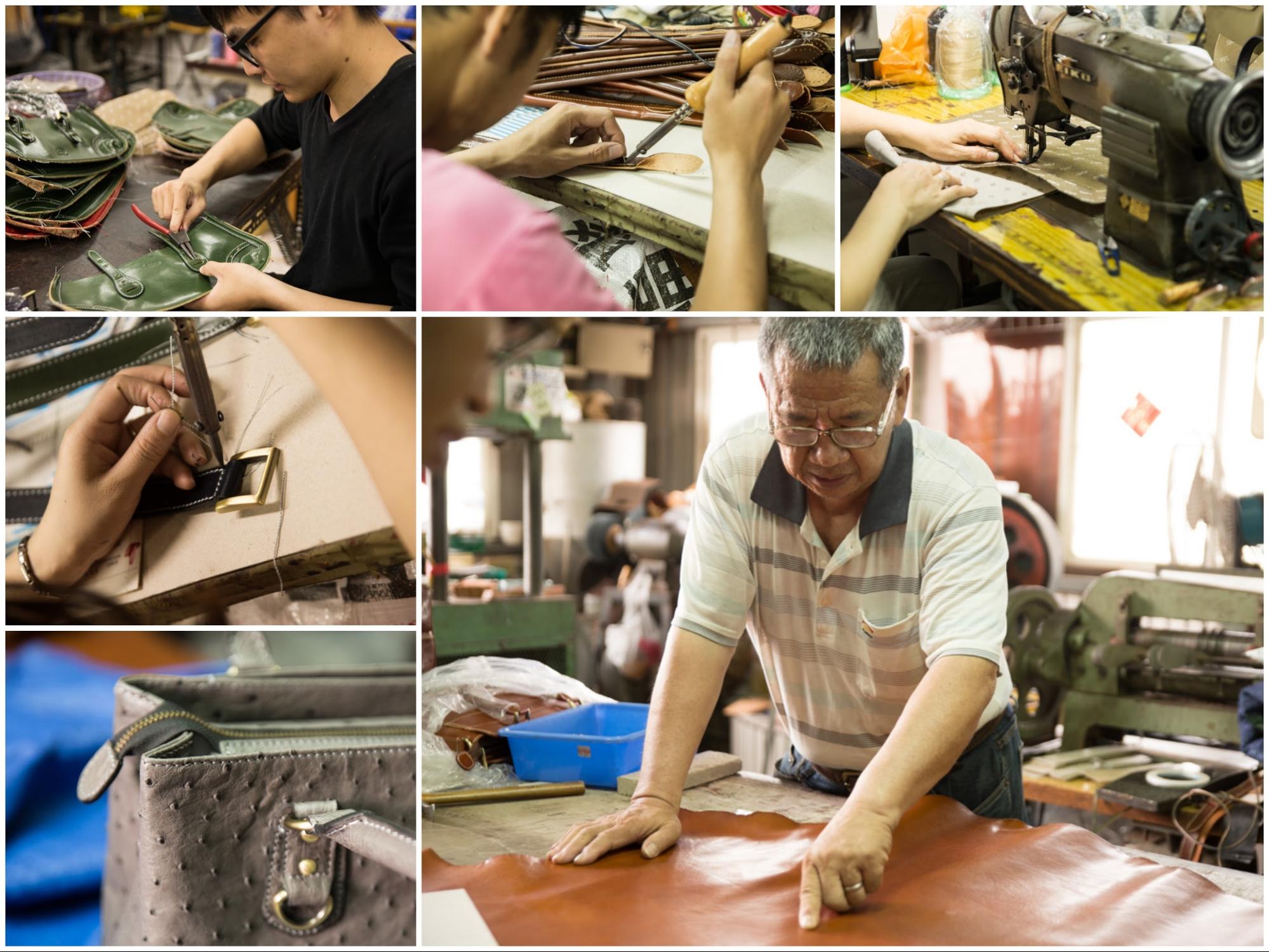 圖說:匠人各司其職 9位師傅合計一天只能製作5只手工包